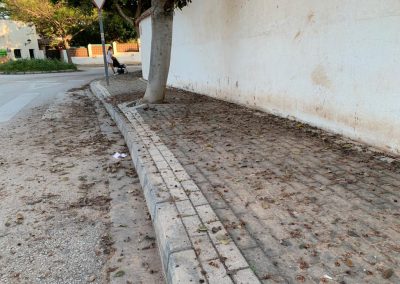 Aceras deformadas y sucias