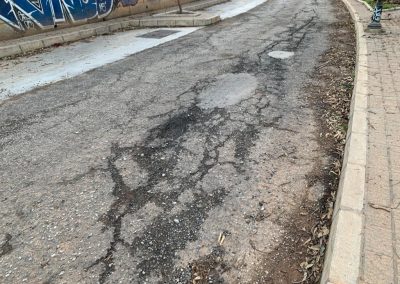 Estado del asfalto en Benajarafe