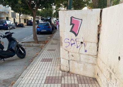 Lamentable estado de la urbanización de Viña Málaga.