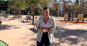 Lourdes Piña, en el Parque Jurado Lorca