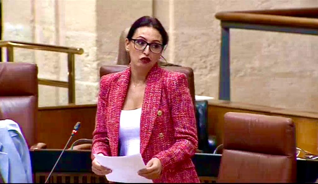 Rocío Ruiz interviene en la sesión de control en el Parlamento de Andalucía